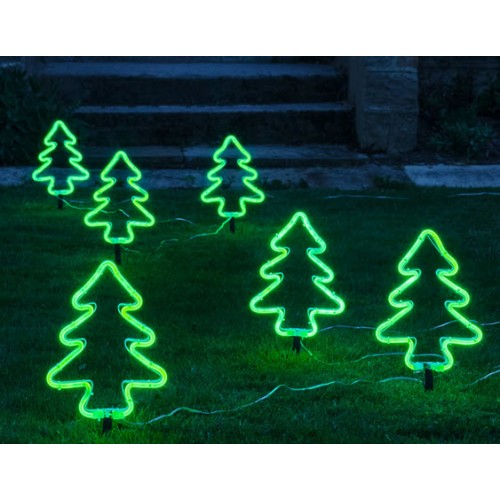 Neon Flex Stake Light - Christmas Tree - Set of 3 Pieces